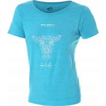 BRUBECK Dámské tričko s krátkým rukávem OUTDOOR WOOL světle modré XL
