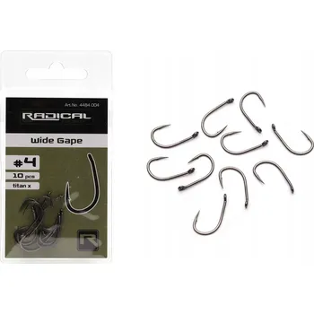 Rybářský háček Háčky zemní s otřepem Radical Wide Gape Titan 10 ks