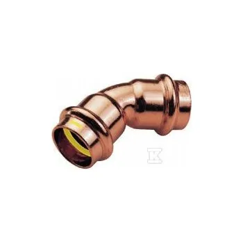 Fitinka Koleno dvouzásuvkové 45 stupňů 15 mm B Press Gas