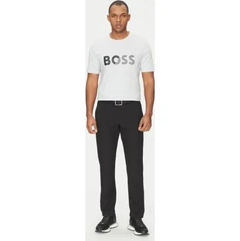 Pánská móda BOSS T-Shirt Tape Logo 50530990 Šedá Regular Fit XXL