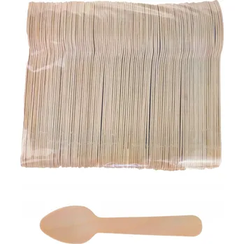 Příbor Servipack Dřevěná lžička 16 cm 50 kusů