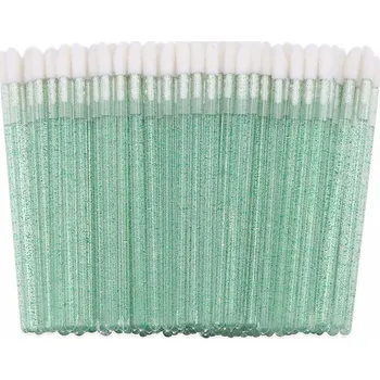 Přípravek na oči Velurové aplikátory s třpytkami na řasy a rty, zelené 50 Ks.