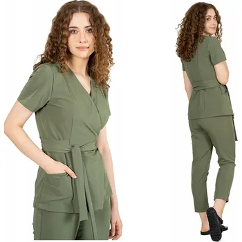 Dámská tunika Elastická lékařská tunika s viskózou a sakem CARMEN OLIWKA vel. 50