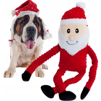 Hračka pro psa Hračka pro psa Wesoły Pupil VÁNOČNÍ MIKULÁŠ šustící obří JUMBO XXL