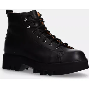 Dámské kozačky Kožené kotníkové boty Fracap Monkey dámské, černá barva, na plochém podpatku, MONKEY.R300.BLK, 36, 99X