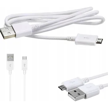 Datový kabel USB kabel - micro USB Rychlé nabíjení 1m BÍLÝ 2.4A