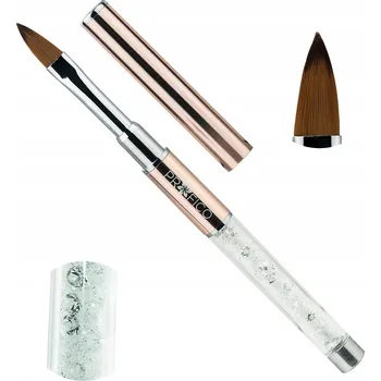 Kosmetický štětec Štětec na akryl Profico se syntetickými štětinami, zlatý