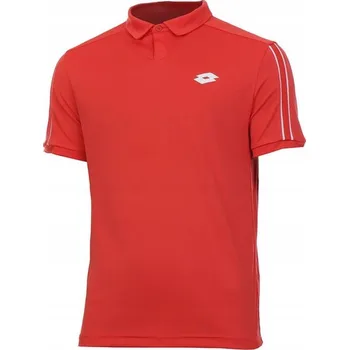 Pánské tričko POLO TRIČKO LOTTO SQUADRA II PÁNSKÉ CLIFF RED XL