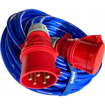 Napájecí kabel Prodlužovací Kabel modrý POLYURETAN PUR H07BQ-F 5x2,5 5m 16A