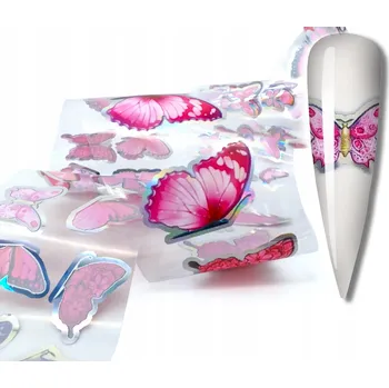 FÓLIE na nehty 100cm x 4cm - HOLO MOTÝLI