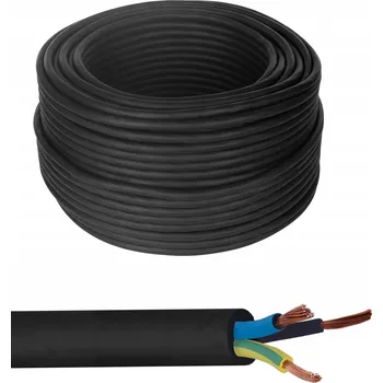 elektrický kabel Kabel OWY 3x2,5 mm² ohebný černý 1 m