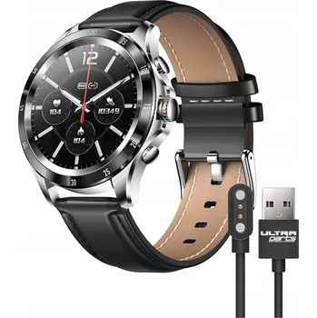 Hodinky CHYTRÉ HODINKY KOŽENÝ PÁSEK MENU PL VODĚODOLNÝ IP68 TEPOVÁ FREKVENCE KYSLÍK HD