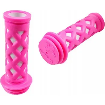 Příslušenství pro čtečku elektronické knihy Dětské gripy na řídítka růžové kostkované. Růžovo-bílá kostka x1 pár