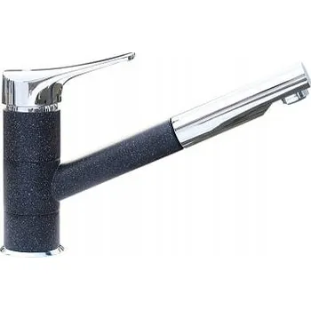 Vodovodní baterie Stojánková kuchyňská baterie Berg CALPE černá, granit, stříbrná