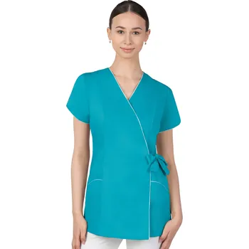 Kuchyňská zástěra 34 DÁMSKÝ ZDRAVOTNICKÝ ZAVINOVACÍ ŽAKET HALENA KOSMETICKÁ ZÁSTĚRA 322