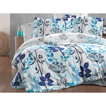 Povlak na dekorativní polštářek Brotex Saténový povlak na polštář Garden blue Rozměr: 50x50