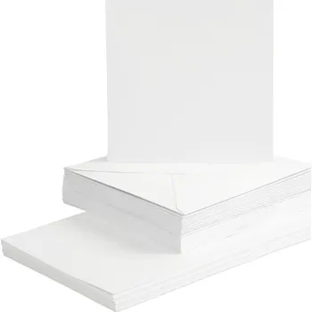 Obálka WEST DESIGN Sada 15,2x15,2cm přání a obálky 50ks (240g/m2) bílé