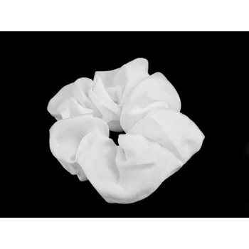Gumička scrunchie do vlasů Varianta: 1 bílá, Balení: 1 ks
