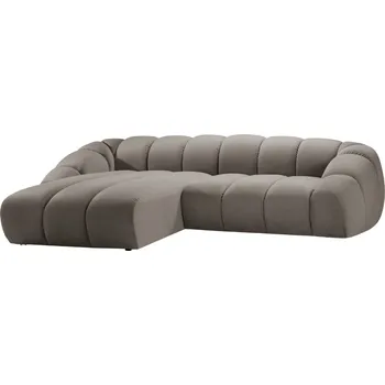 Pohovka Micadoni Sametová rohová pohovka Diana 334 cm, levá
