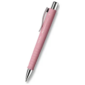 Kancelářské potřeby Kuličkové pero Faber Castell Poly Ball - sv.růžová