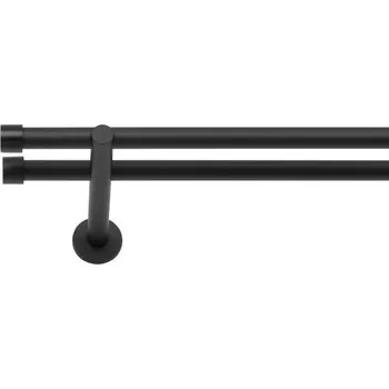 Dekodum Garnýž dvouřadá LOFT 19/19 mm černá matná 240 cm