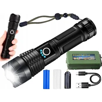 Svítilna TAKTICKÁ LED SVÍTILNA SURVIVAL ZOOM SILNÁ VOJENSKÁ NABÍJECÍ USB SADA
