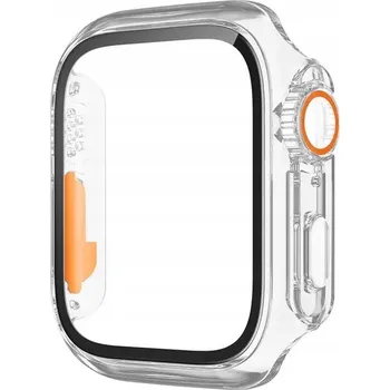 Pouzdro na mobilní telefon Pouzdro + vestavěné Sklo / 2v1 pro Apple Watch 7 / 8 / 9: 41 mm