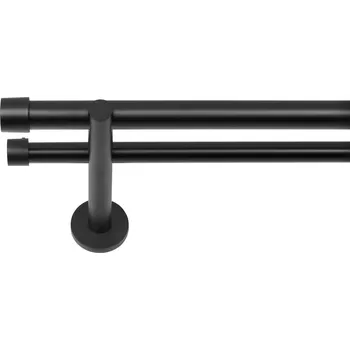 Dekodum Garnýž dvouřadá LOFT 25/19 mm černá matná 340 cm