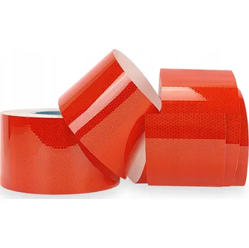 Lepicí páska Reflexní samolepicí páska ORALITE prizmatická - červená - 10 cm - 1 m