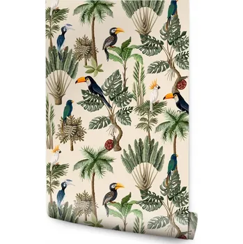 Fototapeta Tapeta Exotické ptactvo a Rostliny /257368631