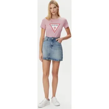 Pánská móda Guess T-Shirt W1YI1B I3Z14 Fialová Regular Fit XS