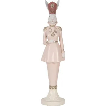 Bytová dekorace Dekorace figurka králičí žena v růžovém obleku - 11*11*44 cm