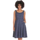 Banned Retro šaty Dot Days - Navy Velikost: XS (UK 8)
