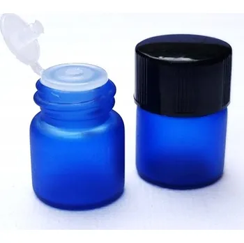 Láhev Tmavě modrá skleněná lahvička vzorek 1 ml