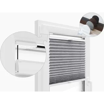 ZEBRA-SHOP PLISSÉ LUX / DOLOMIT / TM. ŠEDÝ MELÍR / PD308 - INVAZE Šířka v cm: 20, INVAZE: 80 - 110