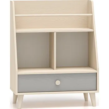 Knihovna Regál písková/šedá MEVEL 09