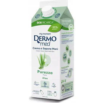 Mýdlo DERMOMED Italské hydratační tekuté mýdlo ALOE, 900 ml eco karton
