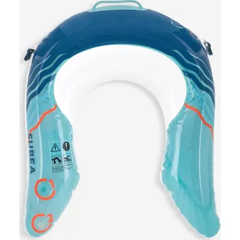 Dětský bazének DECATHLON Nafukovací plovák na šnorchlování Olu 120 modrý M MODRÁ|ORANŽOVÁ|ZELENÁ|ČERVENÁ