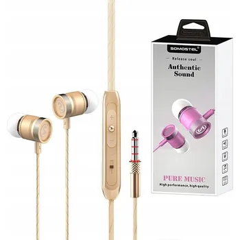 Sluchátka Sluchátka Somostel zlatá, do uší SCJ03G SMS-CS03