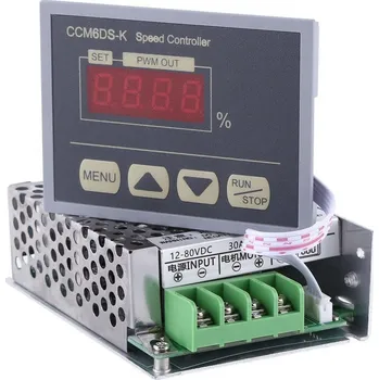 Vývojová deska Regulátor otáček pro DC motory - PWM 12V-80V 30A LCD