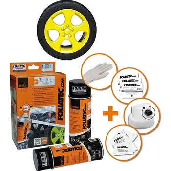 Barva ve spreji Foliatec stříkaná fólie ve spreji žlutá lesklá 800ml