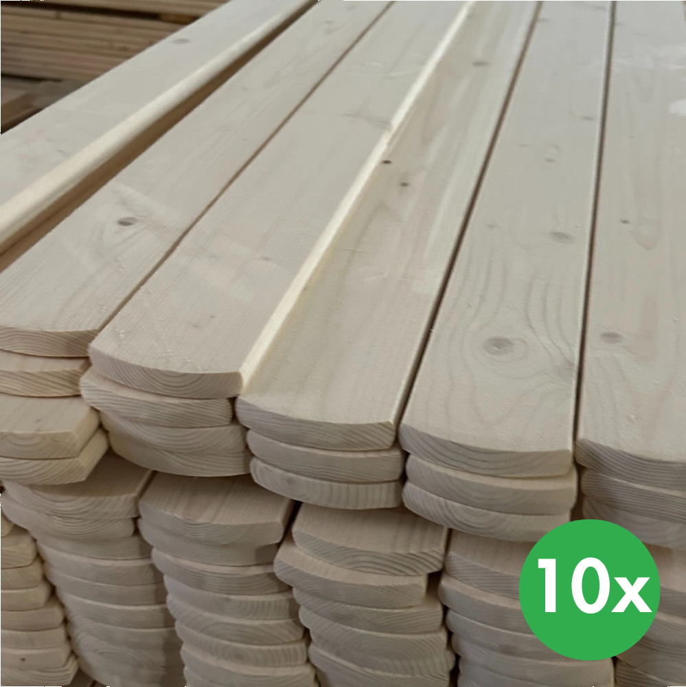 B2B Partner Plotovky, zakulacená horní část, balení 10 ks, 20 x 95 x 1000 mm