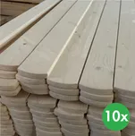 B2B Partner Plotovky, zakulacená horní část, balení 10 ks, 20 x 95 x 1000 mm