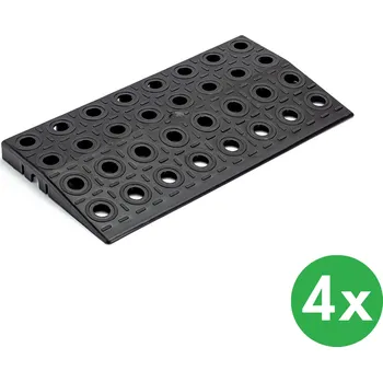 Rohožka B2B Partner Rovný nájezd GripTil, 4 ks, černý