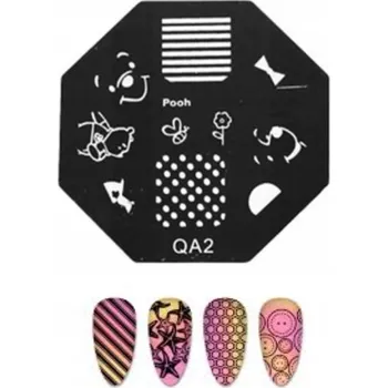 Šablona na nehty pro razítkování, zdobení hybridních nehtů