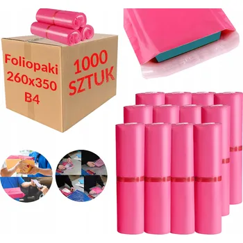 Obálka Plastové Obálky Růžové 260x350 mm B4 Obálka pro balení - 1000 ks