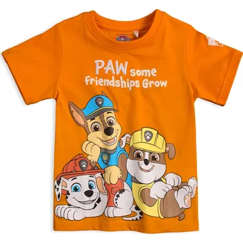 Chlapecké tričko PAW PATROL FRIENDSHIP oranžové Velikost: 122