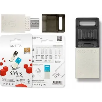 USB flash disk Pendrive GOTTA Sirius OTG 16 GB USB 2.0 černý