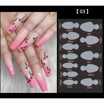 Silikonové formy pro Dual Form | manikúra | francouzská manikúra | 12 kusů | VARIANTA 3