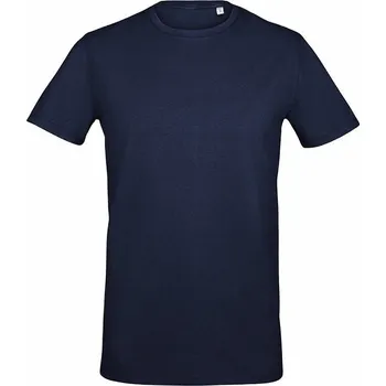 Sol's Pánské vypasované slim-fit tričko Millenium 5% elastan 190 g/m Barva: modrá námořní, Velikost: XL L02945